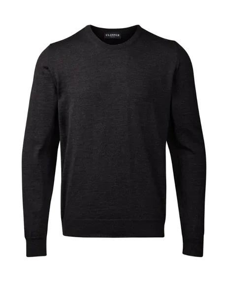 Hovedbilde Clipper koksgrå genser med rund hals